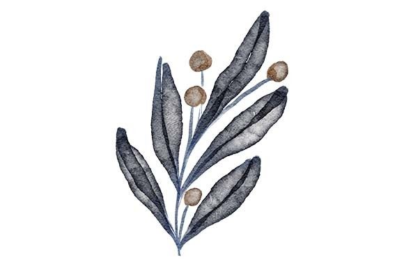 Crafting with Watercolor Leaf Foliage Floral Elements