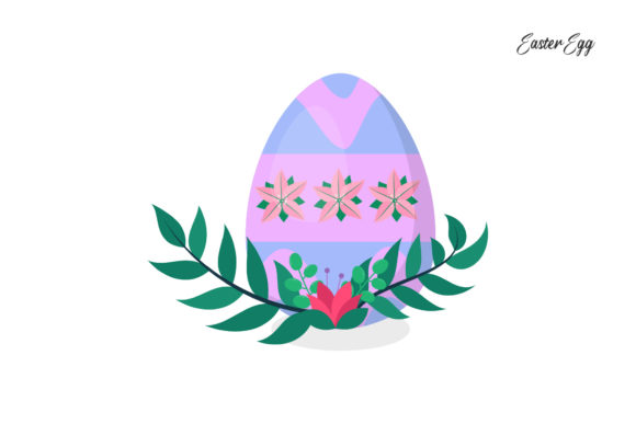 Easter Floral Concept Egg Art: A Digital Design Asset for Creative Projects