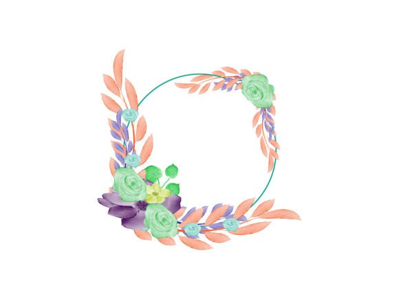 Elevate Your Projects with a Watercolor Floral Frame Template