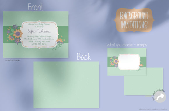 Floral Bouquet Green Invitation: Elegant & Versatile