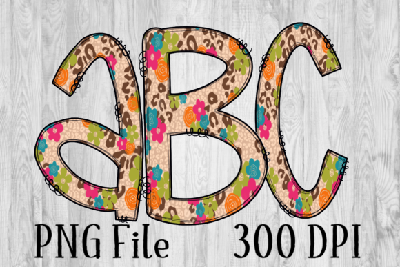 Floral Leopard Alphabet: Your Instant Digital Asset for Creative Projects