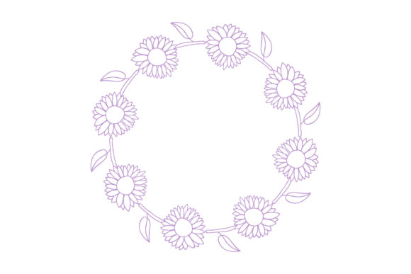 Frame Floral Art Template: A Modern Border Design for Creative Projects