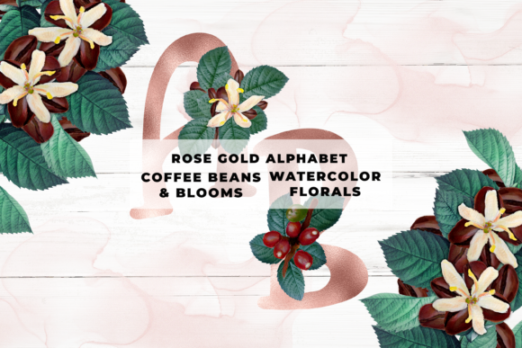 Rose Gold Coffee Floral Alphabet: A Design Asset Evaluation