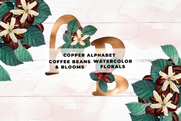The Copper Coffee Floral Alphabet Collection