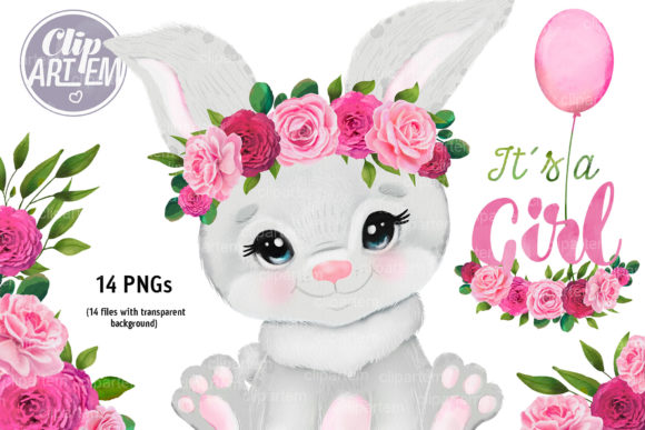 The Girl Bunny Floral Crown PNG Bundle: A Practical Asset for Cohesive Design Projects