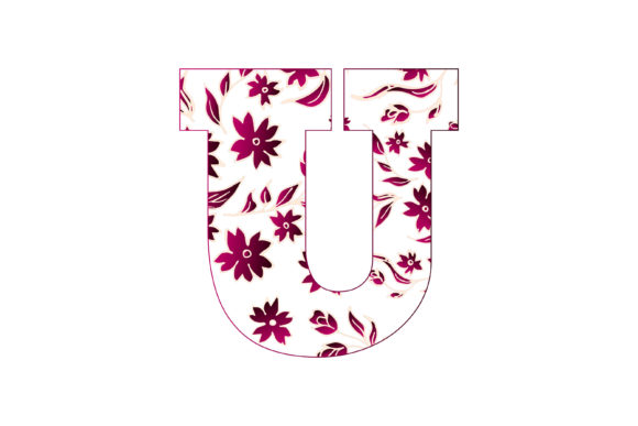 The Visual Language of Colorful Floral Alphabet U