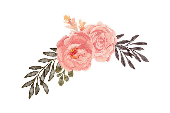 Unlocking Elegant Design with Rose Watercolor Floral Bouquet Curve